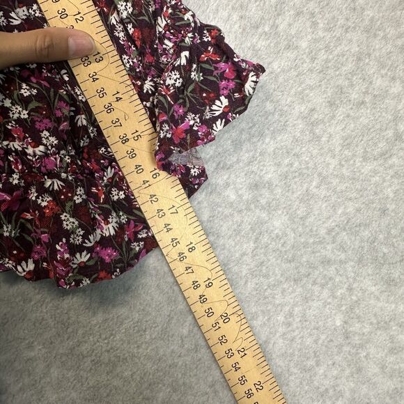 Draper James Plus Size 3X Multi Color Floral Puff Sleeve Boho Fairy Blouse Top - Picture 6 of 12